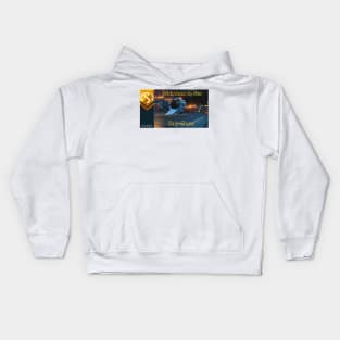 No mans sky themed blue guppy Kids Hoodie